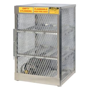 Justrite 23002 Horizontal 6 Cylinder Gas LPG Aluminum Storage Locker / Cage