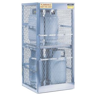 Justrite 23010 Vertical 8 Cylinder Gas LPG Aluminum Storage Locker / Cage