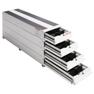 Weather Guard 328-3 Itemizer Van Drawer Unit with 4 Drawers - 23-1/2"H x 12-1/4"W x 49"L
