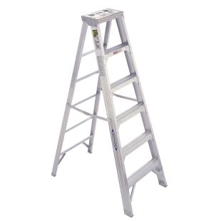 Werner 400 Series Aluminum Single Sided Stepladders