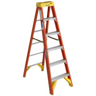 Werner 6200 Series Fiberglass Single Sided Stepladders