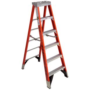 Werner 7400 Series Fiberglass Single Sided Stepladders