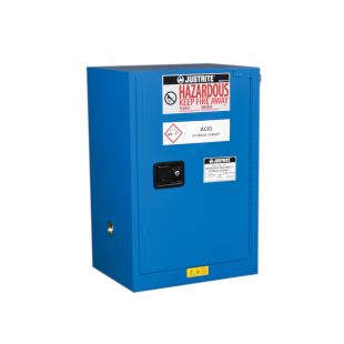 Justrite 861228 Sure-Grip Compac Hazardous Material Safety Cabinet - 23-1/4"W x 35"H x 18"D - 12 Gallons
