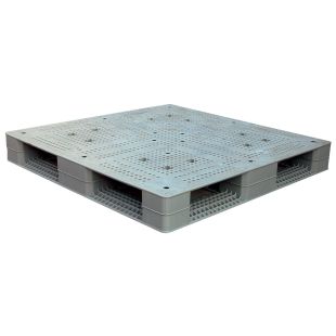 Vestil PLPG-4848 Grey Plastic Pallet Skid - 48"W x 48"L x 6"H