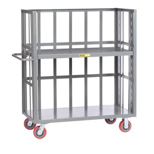 Little Giant Steel 3-Sided Adjustable Shelf Trucks with Slat-Type Sides