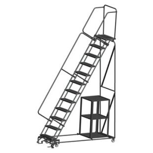 12 Step Model with 14" Deep Top Step and Abrasive Mat Tread
