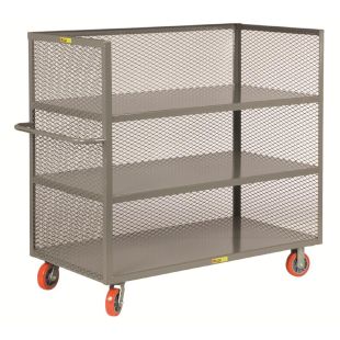 Little Giant Steel 3-Sided Shelf Trucks with Mesh Sides