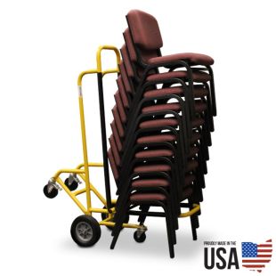American Cart 67283 5-Wheel Stackable Chair Cart