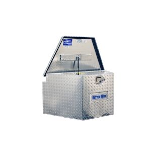 Better Built 66012336 - 34" x 19" x 18" Crown Aluminum Trailer Tongue Box - Silver Finish