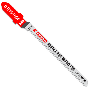 Diablo DJT101AOF5 3-1/4" 20 TPI Bi-Metal T-Shank Jig Saw Blades for Scroll Cuts in Wood