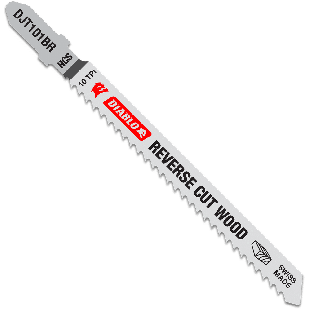 Diablo DJT101BR5 4" 10 TPI High Carbon Steel T-Shank Jig Saw Blades for Reverse Cuts in Wood