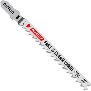 Diablo DJT101D5 4" 6 TPI High Carbon Steel T-Shank Jig Saw Blades for Fast Cuts in Clean Wood