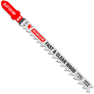 Diablo DJT101DF5 4" 6 TPI Bi-Metal T-Shank Jig Saw Blades for Fast Cuts in Wood