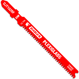 Diablo DJT102BF5 3-5/8" 13 TPI Bi-Metal T-Shank Jig Saw Blades for Plexiglass