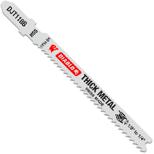 Diablo DJT118B5 3-5/8" 17/14 TPI High Speed Steel T-Shank Jig Saw Blades for Thick Metal