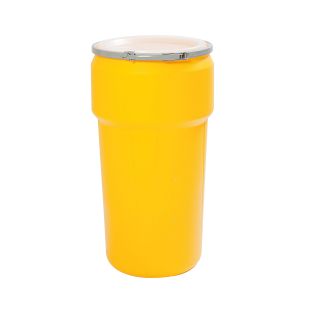 Eagle Manufacturing 1623M High Density Polyethylene 20 Gallon Lab Pack with Metal Lever-Lock - Yellow