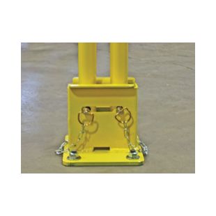Garlock 405069S Box Floor Mount Base for Permanent Mount Guardrail Safety Railings