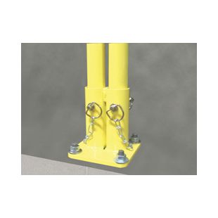 Garlock 404903S Double Post Rail Base for Permanent Mount Guardrail Safety Railings
