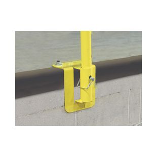 Garlock 405500S Wrap-Over Pit Mount Single Post Base for Permanent Mount Guardrail Safety Railings