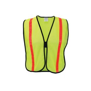 IronWear 1216 Orange Economy Polyester Mesh Vest with 1" Reflective Tape - Case of 150