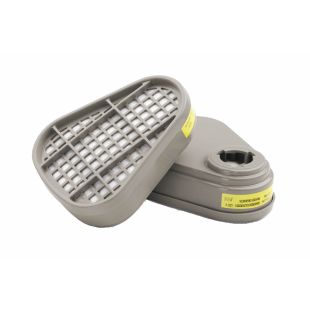 IronWear 1585-CS Chemical Cartridges for Acidic Gasses and Organic Vapors for Half-Mask Respirators - 72 Pair
