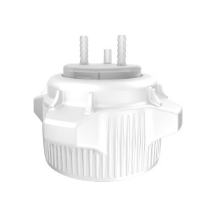 Justrite 12859 83mm Open Top Carboy Cap and Adapter with Two 1/4" Molded-In Hose Barbs and Vent