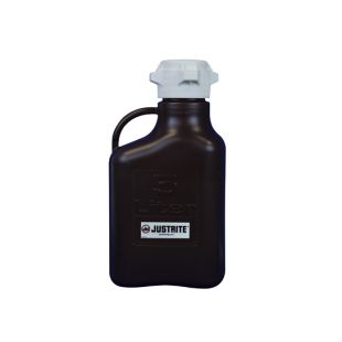 Justrite 12943 5L Polypropylene Carboy with 83mm Cap - Dark Amber