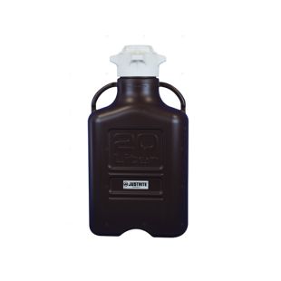 Justrite 12945 20L Polypropylene Carboy with 120mm Cap - Dark Amber