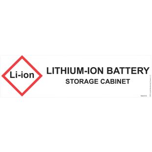 Justrite 29018 Lithium Ion Battery Storage Label For Hazardous Material Safety Cabinets