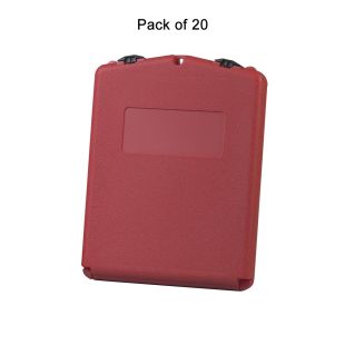 Justrite 23304 Medium Polyethylene Document Storage Boxes for SDS Sheets with Lockable Front Opening - Pack of 20