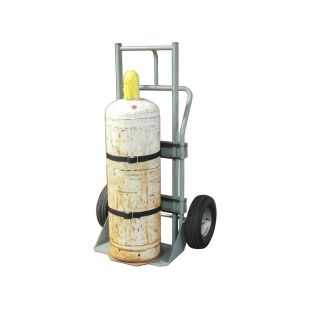 Justrite 35010 Single Cryogenic Cylinder Hand Truck with 16" Pneumatic Wheels