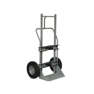 Justrite 35012 Single Cryogenic Cylinder Hand Truck with 10" Flat-Free Wheels