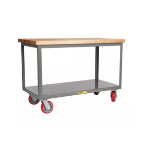 Little Giant Heavy-Duty Butcher Block Top Mobile Tables