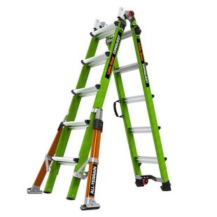Little Giant 17102-001 Conquest 2.0 Fiberglass All-Terrain Articulated Extendable Ladder - 18' 11