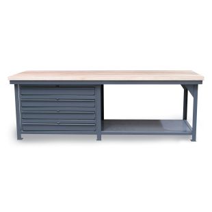 Strong Hold Maple Top Tables with 4 Drawers