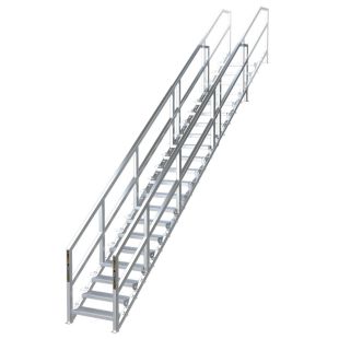 Metaltech SmartStair&trade; Telescopic Aluminum Modular Construction Stair Systems