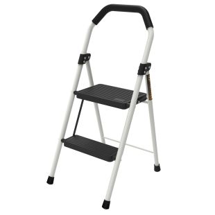 Metaltech E-SL2EWT 2-Steps Household Step Stool with Plastic Steps - Type II - 225 lb Rated