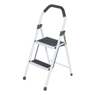 Metaltech E-SL2WT 2-Steps Household Step Stool with Steel Steps - Type II - 225 lb Rated