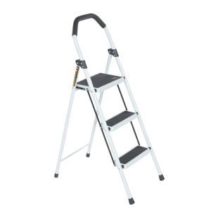 Metaltech E-SL3WT 3-Steps Household Step Stool with Steel Steps - Type II - 225 lb Rated