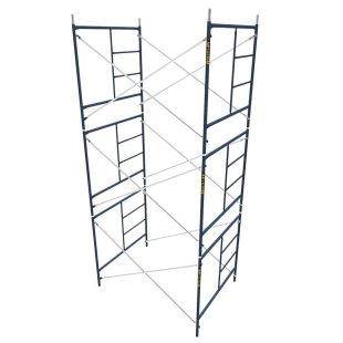 Metaltech Saferstack 15'H x 5'D x 7'W 3-Tier Scaffold Tower