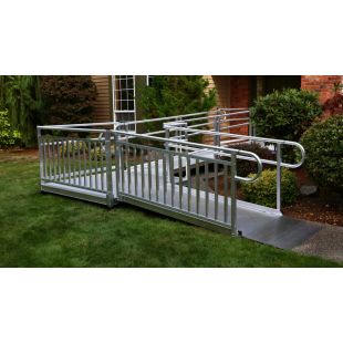 Vertical Pickets Shown with Additional Landing and Platform - Sold Separately