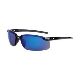 Crossfire ES5 Premium Safety Eyewear - Size R - Shiny Black / Blue Mirror - Pack of 12