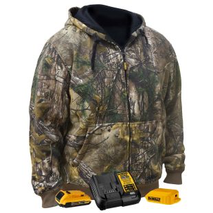 Dewalt Men's Heated RealTree® XTRA Camouflage Hoodie Sweatshirt Kitted