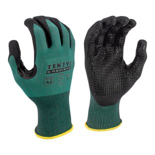 Radians TEKTYE® A4 Dark Green Nitrile Dip Cut Protective Work Glove