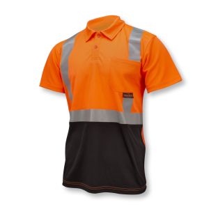 Radians Class 2 High Visibility Color Blocked Safety Short Sleeve Polo Shirt