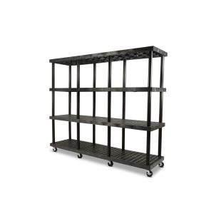 Structural Plastics MDS9624x4 96" x 24" Mobile DuraShelf® Shelving Cart