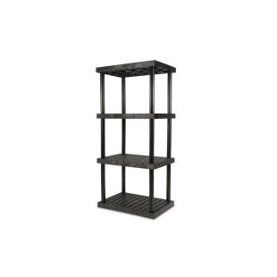 Structural Plastics S3624x4 36" x 24" DuraShelf® Grid Top Shelving 4 Shelf Unit