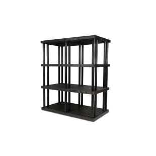 Structural Plastics S6636x4 66" x 36" DuraShelf® Grid Top Shelving 4 Shelf Unit