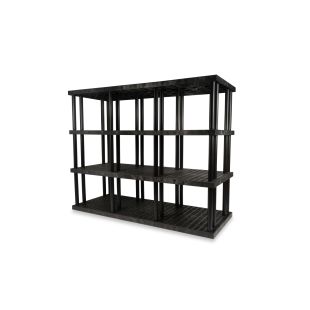 Structural Plastics S9636x4 96" x 36" DuraShelf® Grid Top Shelving 4 Shelf Unit
