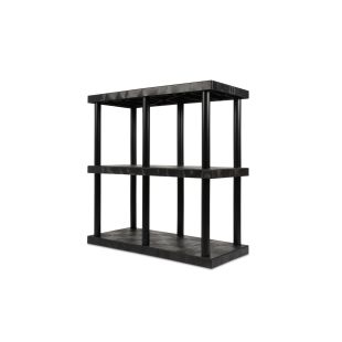 Structural Plastics ST4824x3 48" x 24" DuraShelf&reg; Solid Top Shelving 3 Shelf Unit